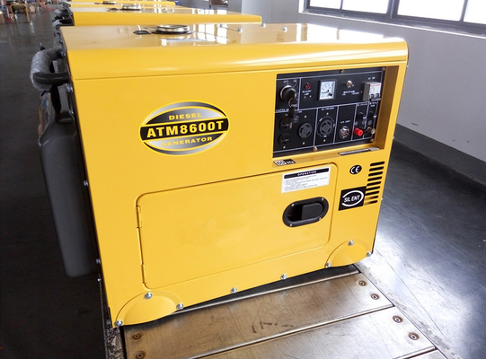 6000W AC Single Phase Double Voltage Small Diesel Generators 12 Months Warranty