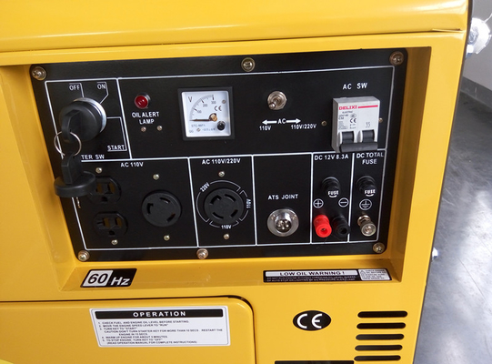 6000W AC Single Phase Double Voltage Small Diesel Generators 12 Months Warranty