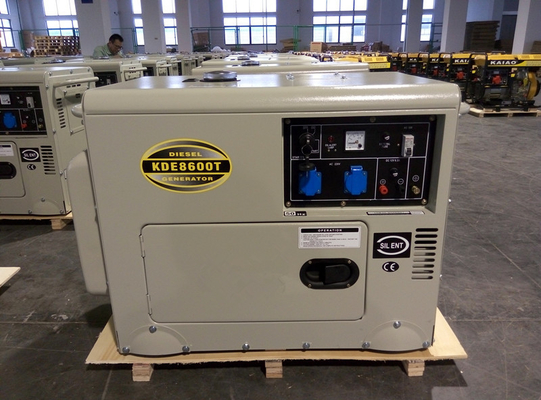 6 KW Soundproof Silent Diesel Generator , Single Cylinder Diesel Generator Set
