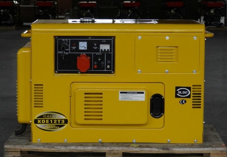 Output 12V 8.3A Sound Proof 10Kva Silent Diesel Generator KDE12T3 Low Oil Alarm System