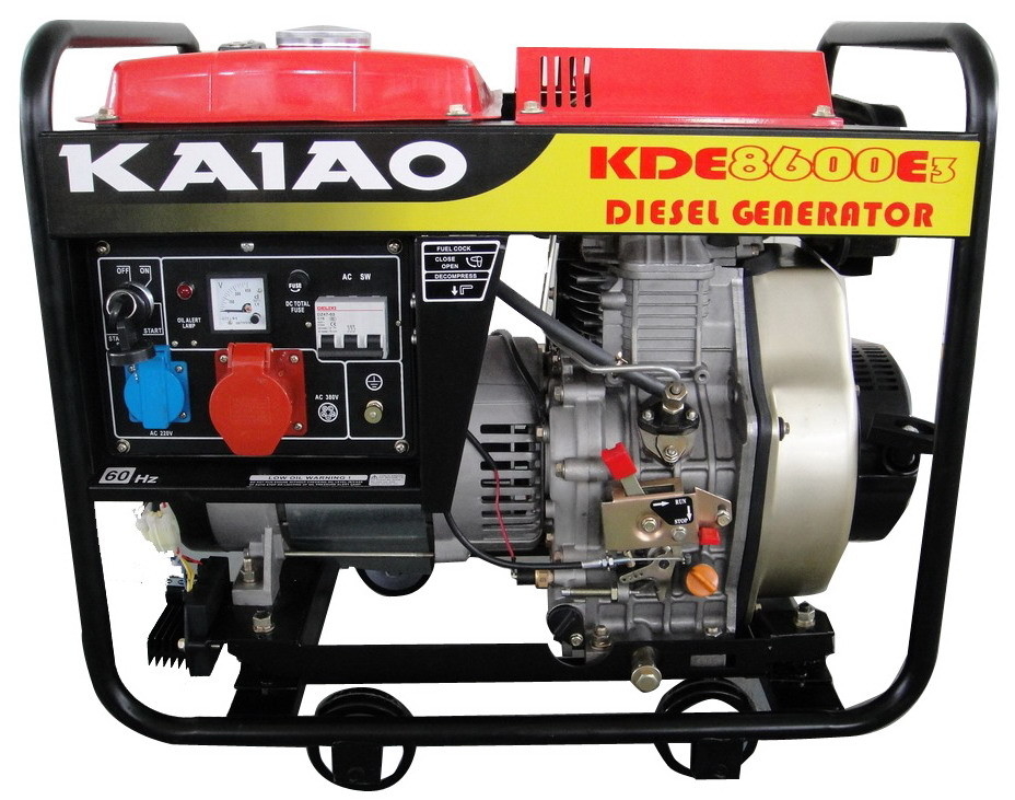 ژنراتورهای دیزل کوچک CE 3 فاز 6.5kw ژنراتور دیزل مجموعه 8600E3 برای خانه