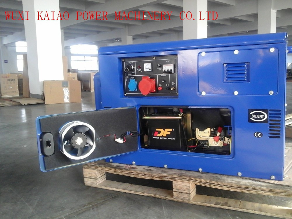 Silent Type Standby Power Generator , 10KVA Quiet Running Generators With OEM / ISO Certificate